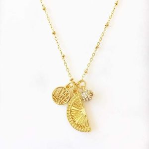 Gold Charm extension necklace